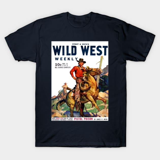 Wild West Magazine Cover November 1942 T-Shirt by Starbase79